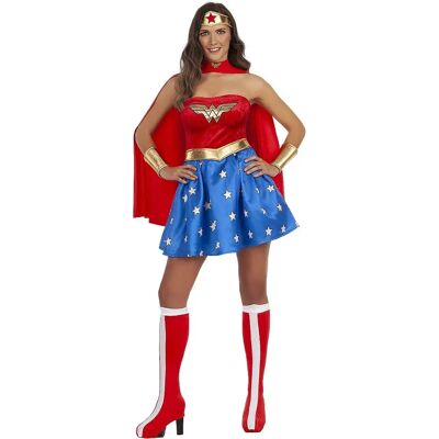 Costume Wonder Woman Funidelia - Rouge, Logo brodé, coupe ample - Publicité Costume Wonder Woman Funidelia - Rouge, Logo brodé, coupe ample - Publicité