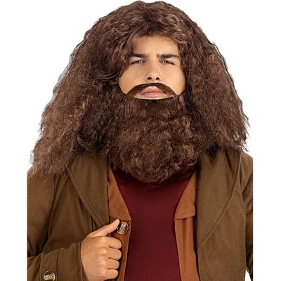 Funidelia Hagrid Perücke mit Bart für Männer - Braun Funidelia Hagrid Perücke mit Bart für Männer - Braun