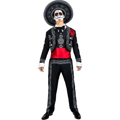 Funiglobal FUNIDELIA Costume Jour des Défunts pour Hommes - Noir - Publicité Funiglobal FUNIDELIA Costume Jour des Défunts pour Hommes - Noir - Publicité