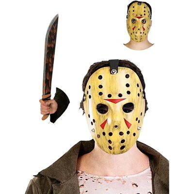 Ensemble Masque et Machette de Jason par Funidelia - Accessoire de Costume Halloween - Publicité Ensemble Masque et Machette de Jason par Funidelia - Accessoire de Costume Halloween - Publicité