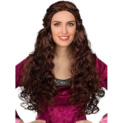 Funiglobal FUNIDELIA Perruque de Princesse Médiévale - Accessoire de Costume - Brun - Publicité Funiglobal FUNIDELIA Perruque de Princesse Médiévale - Accessoire de Costume - Brun - Publicité
