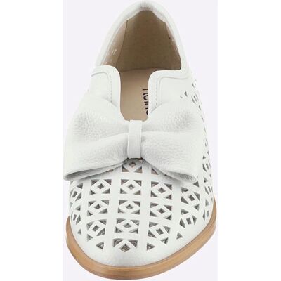 HEINE Damen Weiß Leder Slipper - Schuhe HEINE Damen Weiß Leder Slipper - Schuhe