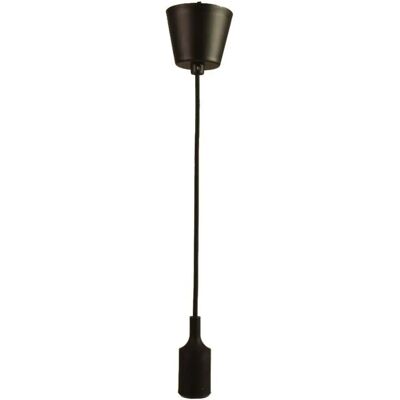 Jandei Luminária Pendente Preta E27 Cabo & Suporte Jandei Luminária Pendente Preta E27 Cabo & Suporte