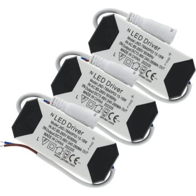 Jandei Jandei Pacote x3 Driver Transformador 15W-18W - Driver LED Jandei Jandei Pacote x3 Driver Transformador 15W-18W - Driver LED