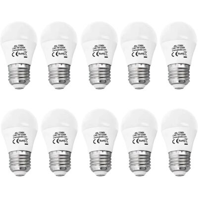 Conjunto de 10 lâmpadas LED E27 7W - Branca Neutra Conjunto de 10 lâmpadas LED E27 7W - Branca Neutra