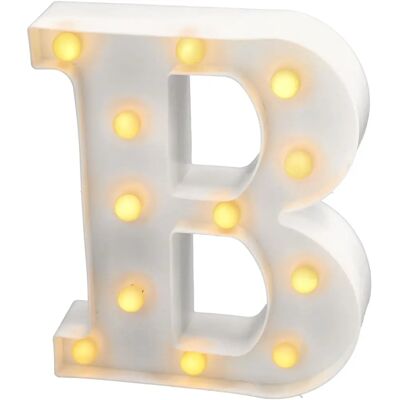Luz de Letra LED - Branca, 22cm, Alimentada a Pilhas Luz de Letra LED - Branca, 22cm, Alimentada a Pilhas