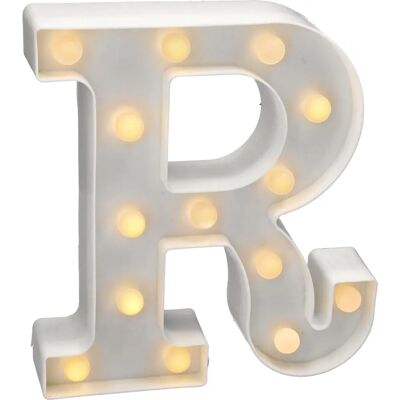 JANDEI Letra R LED Branca - Decoração Romântica com Luz JANDEI Letra R LED Branca - Decoração Romântica com Luz