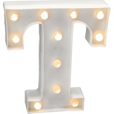 Letra T LED Iluminação - Branco Quente, 22cm Letra T LED Iluminação - Branco Quente, 22cm