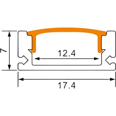 Jandei - Perfil de Aluminio para Tira Led - 2 m - Tapa Negra - Aluminum profile Jandei - Perfil de Aluminio para Tira Led - 2 m - Tapa Negra - Aluminum profile