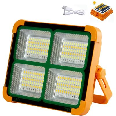 Jandei Lanterna Solar Portátil 200W - 5 Modos, Recarregável USB Jandei Lanterna Solar Portátil 200W - 5 Modos, Recarregável USB