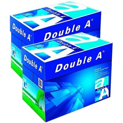 Papier A5 Blanc Double A - Pack de 10, 500 feuilles - Usage bureautique - Publicité Papier A5 Blanc Double A - Pack de 10, 500 feuilles - Usage bureautique - Publicité