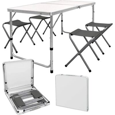 Set de mesa de picnic plegable Aurora - 4 taburetes Set de mesa de picnic plegable Aurora - 4 taburetes