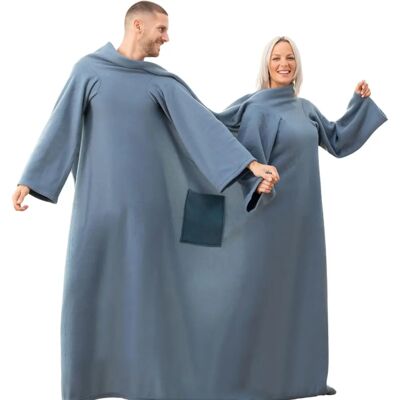 Couverture à Manches Doubles avec Poche Centrale - InnovaGoods Unisexe Chaud Hiver Couverture à Manches Doubles avec Poche Centrale - InnovaGoods Unisexe Chaud Hiver