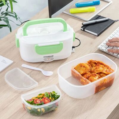 InnovaGoods Ofunch Elektromos Ebédbox - Elektromos, 1,05L, Fehér/Zöld InnovaGoods Ofunch Elektromos Ebédbox - Elektromos, 1,05L, Fehér/Zöld