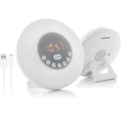InnovaGoods Slockar Wecker - Sonnenaufgangssimulation, Bluetooth, USB InnovaGoods Slockar Wecker - Sonnenaufgangssimulation, Bluetooth, USB