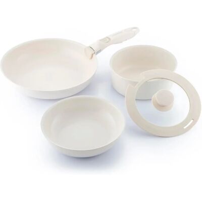 Set de sartenes InnovaGoods - 5 piezas con mango desmontable Set de sartenes InnovaGoods - 5 piezas con mango desmontable