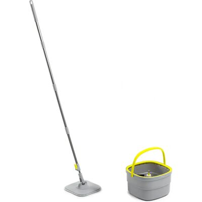 Mopa giratoria autolimpiante con cubeta de separación de agua - Herramienta de limpieza Mopa giratoria autolimpiante con cubeta de separación de agua - Herramienta de limpieza
