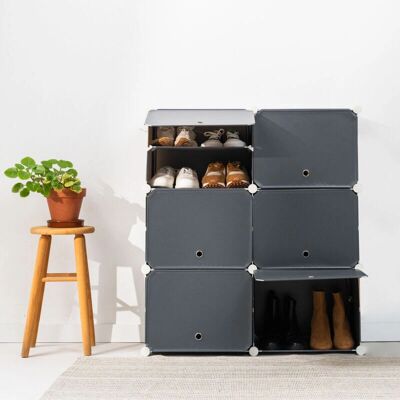InnovaGoods Grå Bærbar Modular Skoskab - 36 Par InnovaGoods Grå Bærbar Modular Skoskab - 36 Par