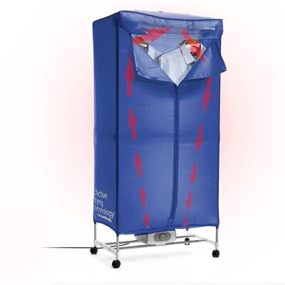 Secadora eléctrica portátil InnovaGoods - 2 niveles, 1200 W, Azul Secadora eléctrica portátil InnovaGoods - 2 niveles, 1200 W, Azul