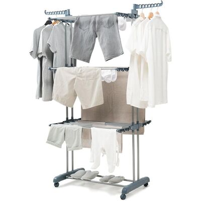 InnovaGoods Klappbarer Vertikaler Wäschetrockner - 24 Stangen, Grau InnovaGoods Klappbarer Vertikaler Wäschetrockner - 24 Stangen, Grau