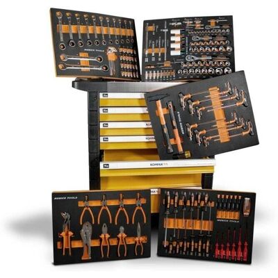Kompak Lz02 173 Herramientas 5 Cajones Carro de Herramientas Kompak Lz02 173 Herramientas 5 Cajones Carro de Herramientas