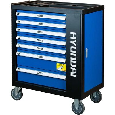 Carrello degli attrezzi Hyundai K297-5 - 7 cassetti, 5 vassoi, acciaio, 297 pezzi Carrello degli attrezzi Hyundai K297-5 - 7 cassetti, 5 vassoi, acciaio, 297 pezzi
