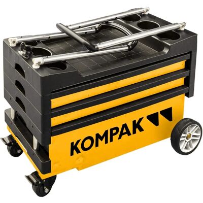 Carro de Herramientas KOMPAK KT01 - Plegable y Transportable, 2 Ruedas, Gran Almacenamiento Carro de Herramientas KOMPAK KT01 - Plegable y Transportable, 2 Ruedas, Gran Almacenamiento