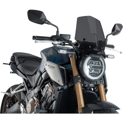 Pare-brise PUIG Honda CB - Fume Scuro - Bouclier de vent Pare-brise PUIG Honda CB - Fume Scuro - Bouclier de vent
