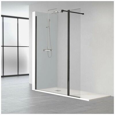Mampara de Ducha Reversible Hada Plus Negro - 80cm Mampara de Ducha Reversible Hada Plus Negro - 80cm