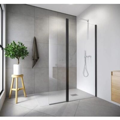 Mampara Reversible Hada Plus - Perfil Negro - 90cm - Vidrio Seguridad Mampara Reversible Hada Plus - Perfil Negro - 90cm - Vidrio Seguridad