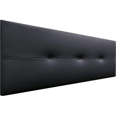 Tête de Lit DHOME en Simili Cuir Noir - Pour lit 150/160cm - Publicité Tête de Lit DHOME en Simili Cuir Noir - Pour lit 150/160cm - Publicité