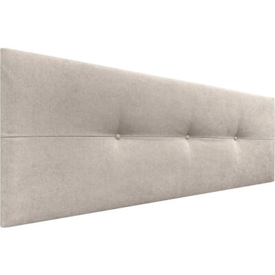 Tête de lit en tissu beige Dhome - Lit 150/160cm - Publicité Tête de lit en tissu beige Dhome - Lit 150/160cm - Publicité