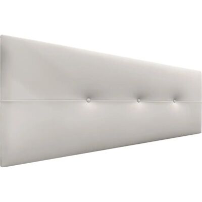 Tête de lit en Polipiel DHOME 145x50cm pour lit 135/140 - Blanc Os - Publicité Tête de lit en Polipiel DHOME 145x50cm pour lit 135/140 - Blanc Os - Publicité