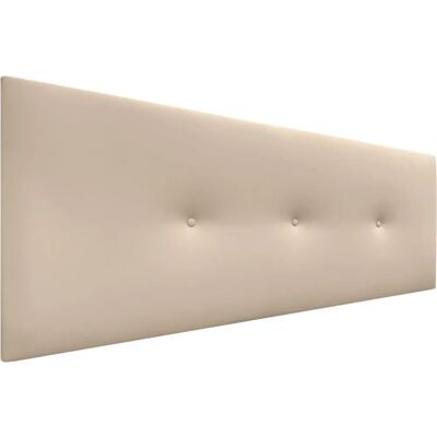 Tête de lit beige en Polipiel Dhome pour lits 150/160 - Publicité Tête de lit beige en Polipiel Dhome pour lits 150/160 - Publicité