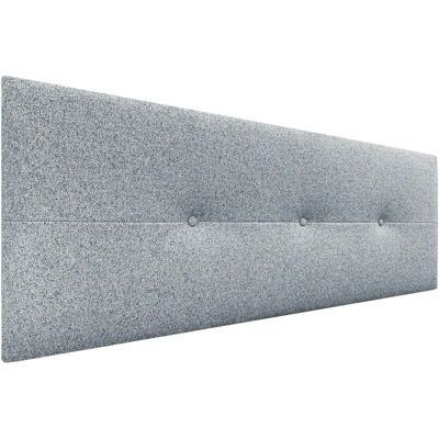 Tête de lit gris perle en tissu et faux cuir - Tête de lit - Publicité Tête de lit gris perle en tissu et faux cuir - Tête de lit - Publicité