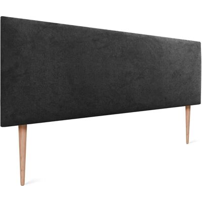 Dhome - Tête de lit Noire - En tissu ou faux cuir, 135x105cm - Publicité Dhome - Tête de lit Noire - En tissu ou faux cuir, 135x105cm - Publicité