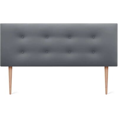 Tête de lit DHOME Grise - Rembourrée en tissu et simil cuir - 135x105cm - Publicité Tête de lit DHOME Grise - Rembourrée en tissu et simil cuir - 135x105cm - Publicité
