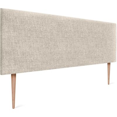 Tête de lit en lin beige Dhome - Pour lits 150/160 - Publicité Tête de lit en lin beige Dhome - Pour lits 150/160 - Publicité
