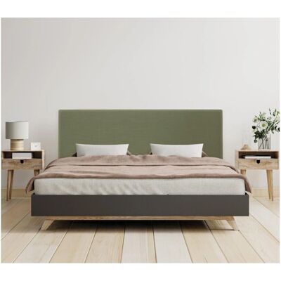Dhome Cabecero de Lino Natural Liso con Patas Vert 160x105 cm Tête de lit - Publicité Dhome Cabecero de Lino Natural Liso con Patas Vert 160x105 cm Tête de lit - Publicité