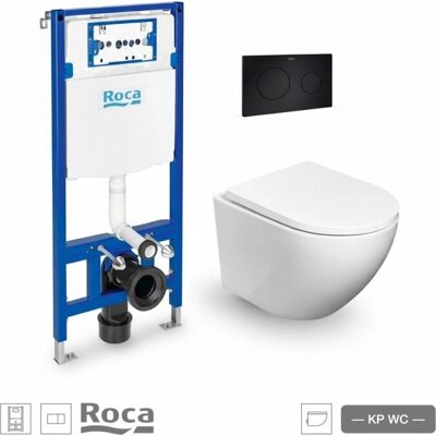 Roca - Round Smart Tornado 3.0 - Negro - 52 cm - Inodoro Roca - Round Smart Tornado 3.0 - Negro - 52 cm - Inodoro