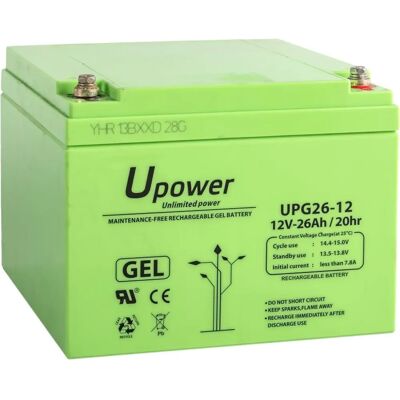 Batería de Gel U-Power 12V 26Ah - Tipo de batería Batería de Gel U-Power 12V 26Ah - Tipo de batería