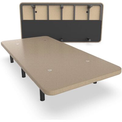 Nalui - Base de Cama de Acero con Patas de 25cm, 5 Barras Transversales - España Nalui - Base de Cama de Acero con Patas de 25cm, 5 Barras Transversales - España
