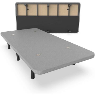 Nalui - Base de Cama de Acero con Patas de 25cm y 5 Barras de Refuerzo Nalui - Base de Cama de Acero con Patas de 25cm y 5 Barras de Refuerzo