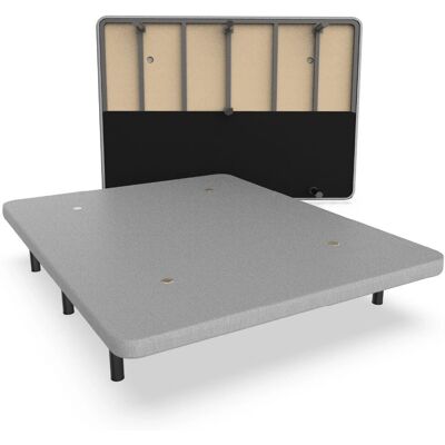 Nalui - Base de cama de acero 120x200cm - Estable, transpirable y fácil de montar Nalui - Base de cama de acero 120x200cm - Estable, transpirable y fácil de montar