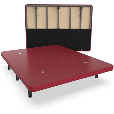 NALUI - Base tapizada de acero con patas de 25cm y 5 barras transversales - Tejido 3D transpirable - Fabricada en España NALUI - Base tapizada de acero con patas de 25cm y 5 barras transversales - Tejido 3D transpirable - Fabricada en España