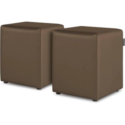Happers - Puff Cubo de Polipiel - Estable, Ligero, Para Sala Happers - Puff Cubo de Polipiel - Estable, Ligero, Para Sala