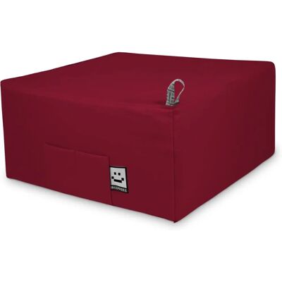 Happers - Cama Puff - Polipiel Granate - Multiusos Compacto Happers - Cama Puff - Polipiel Granate - Multiusos Compacto