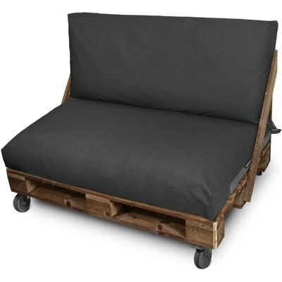 HAPPERS - Conjunto de cojines para palets exteriores: Gris - Asiento, Respaldo, 120x80x20 + 120x45x25 - Tipo de producto HAPPERS - Conjunto de cojines para palets exteriores: Gris - Asiento, Respaldo, 120x80x20 + 120x45x25 - Tipo de producto