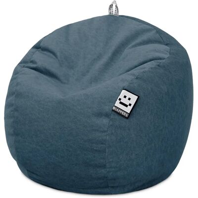 Happers - Puff Terciopelo Azul Oscuro Vintage - Asiento Compacto Happers - Puff Terciopelo Azul Oscuro Vintage - Asiento Compacto