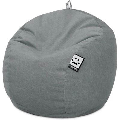 Happers Puff Terciopelo Vintage Gris - Asiento para Niños y Adultos Happers Puff Terciopelo Vintage Gris - Asiento para Niños y Adultos